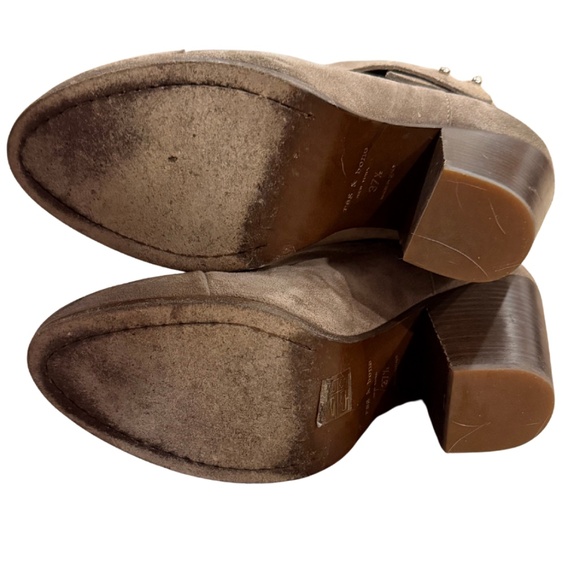 RAG & BONE Ankle Booties Women's Harrow Cap Suede Leather Taupe 38.5 US 7.5 - Picture 9 of 9